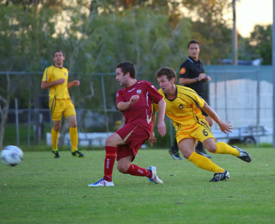 Action from the Brisbane Premier League as Wolves faced Brisbane Force. Photo courtesy of Wolves FC